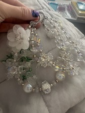 Beautiful White Flower Phone/Bag Charm. HEAVY