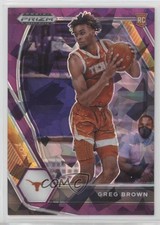 2021 Panini Prizm Draft Picks Purple Ice /149 Greg Brown III #27 Rookie RC 0c2