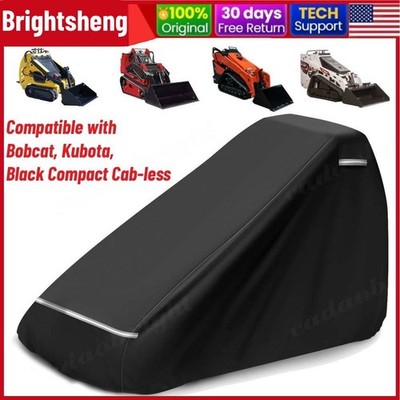 Mini Open Cab Skid Steer Cover 420D Sun Rain Snow UV Protection Full Skid Steer