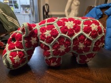Crochet Granny Square Hippo Stuffed Animal