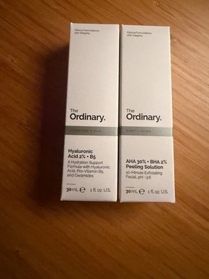 The Ordinary AHA 30% + BHA 2% Peeling Solution & Hyaluronic Acid 2% + B5  30ml