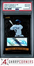 2008 STADIUM CLUB BEAM TEAM AUTOGRAPH #BTAGS GARY SHEFFIELD POP 2 PSA 10