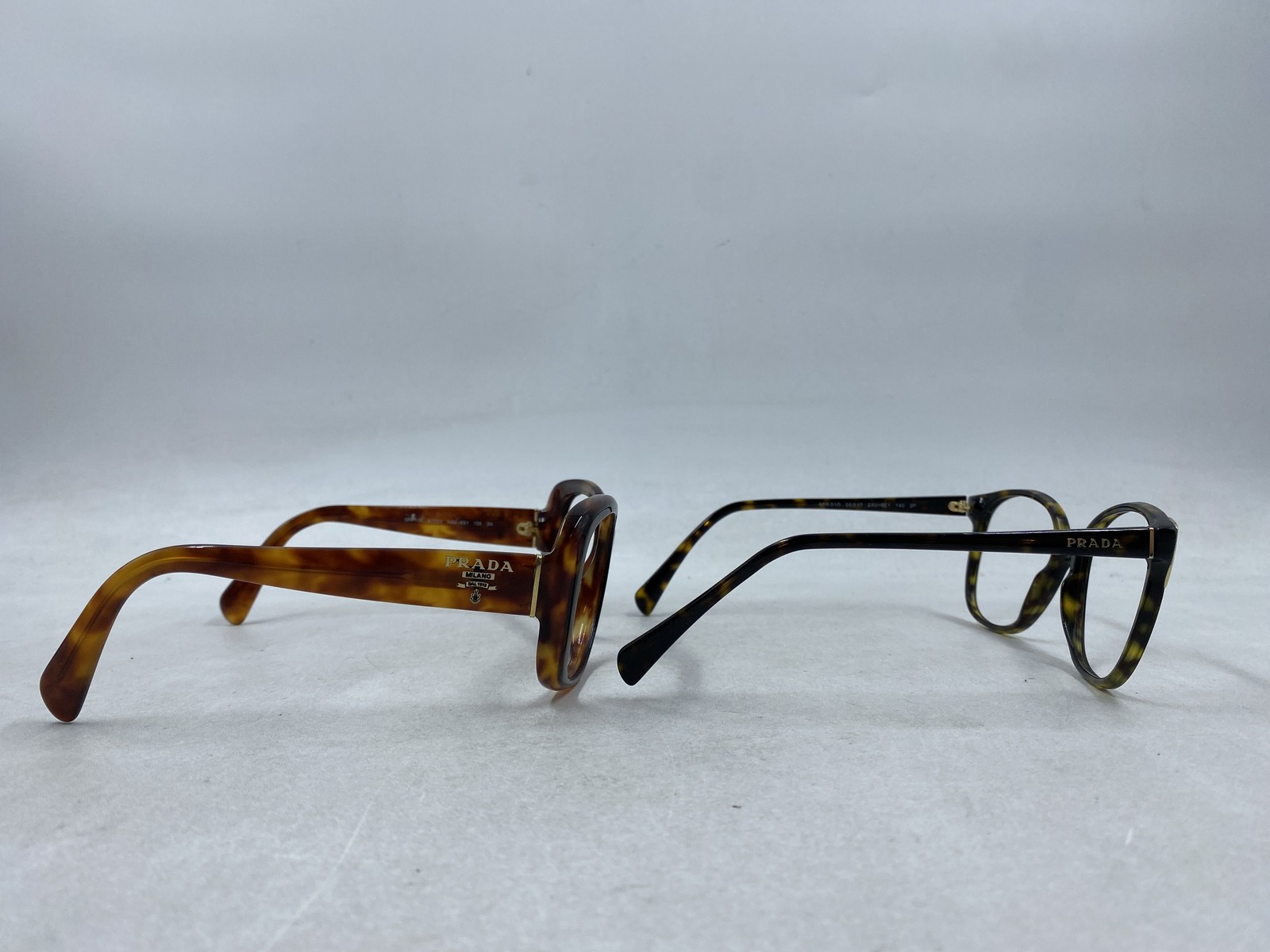 Prada Brown Tortoise Pattern Rectangle Eyeglasses - image 5