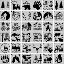 36 Pieces Forest Animal Stencils for Painting on Wood Reusable Wildlife