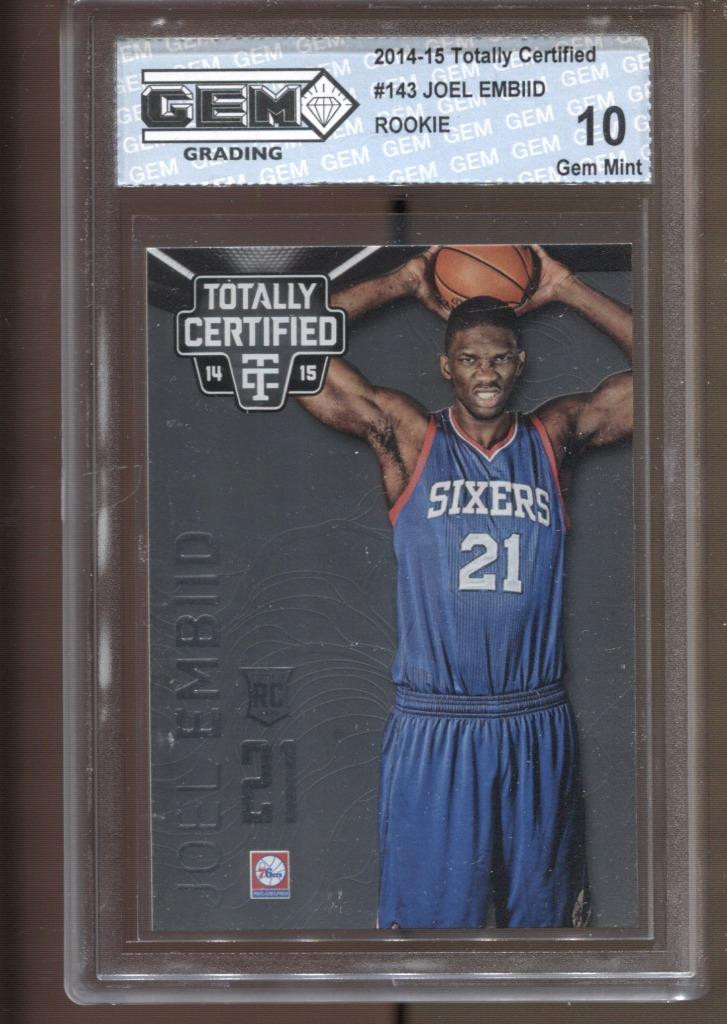 2014-15 Joel Embiid Totally Certified #143 Gem Mint 10 RC Rookie 76ers