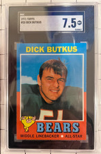 1971 TOPPS #25 DICK BUTKUS SGC 7.5 NM+ TOUGH CARD TO FIND IN THIS NICE CONDITION