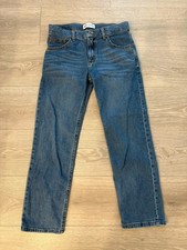Wrangler Boys Blue Denim Whisker Classic Straight Leg Jeans Size 12 Husky
