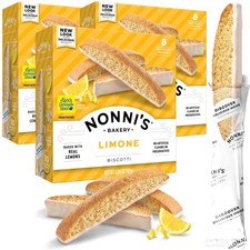 Nonni's Limone Biscotti Italian Cookies 3 Boxes Lemon Individually Wrapped