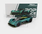 1:64 POP-RACE-LIMITED Aston Martin Valkyrie 2021 Green Yellow PR640054 Model