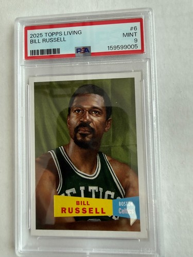 2025-26 Topps Nba Living Set - Bill Russell #6 /6065, PSA 9 Cert #159599005