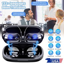 AI Translation Earbuds 133 Languages Bluetooth 6.1 45H Battery Free 300min