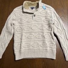 GAP Cable Knit Sweater Tan Chunky/Classic, Kids Size XL/12 - NEW