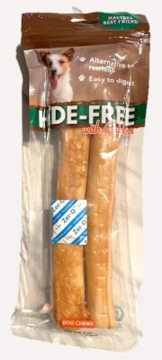 Masters Best Friend Dog Chews Hide Free with Chicken 2-Pack 9-10 in rolls