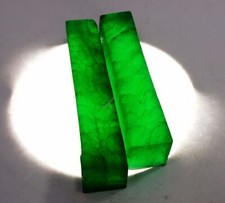 Certified 442 Ct Colombian Green Emerald Natural Rough Huge Loose Gemstone Pair