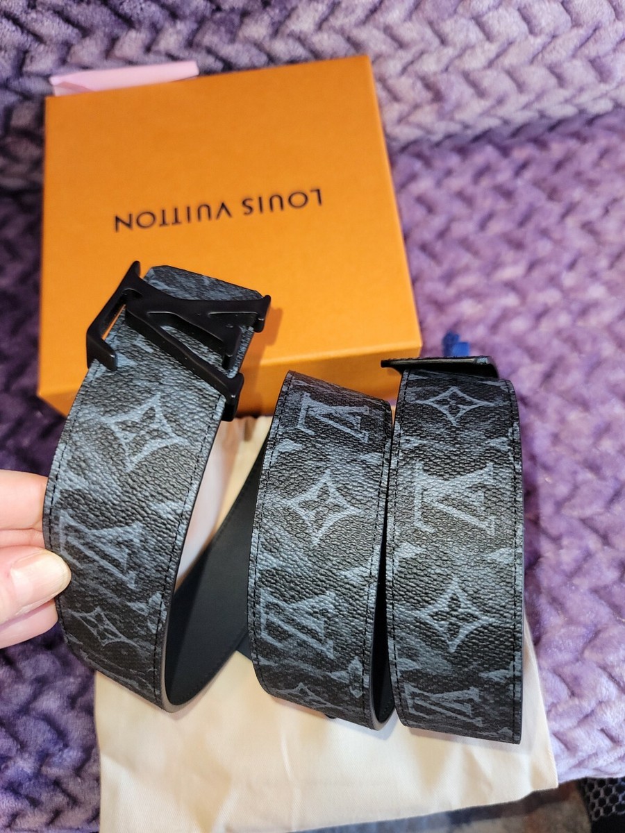 LOUIS VUITTON PASTEL BLACK VIRGIL ABLOH 40 MM BELT SIZE 110 LOUIS VUITTON PASTEL BLACK VIRGIL ABLOH 40 MM BELT SIZE 110