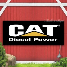 Caterpillar Banner Logo CAT Diesel Power Earth Mover Equipment Banner Sign