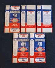 5 Vintage Washburn's Fancy Peas New Cartons Box Moscow Idaho Advertising