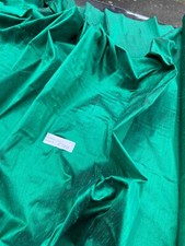 DESIGNER QUALITY IRIDESCENT SILK DUPIONI, HAND WOVEN - EMERALD GREEN