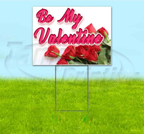 HAPPY VALENTINES DAY 18x24 Yard Sign WITH STAKE Corrugated Bandit USA ROMANTIC
