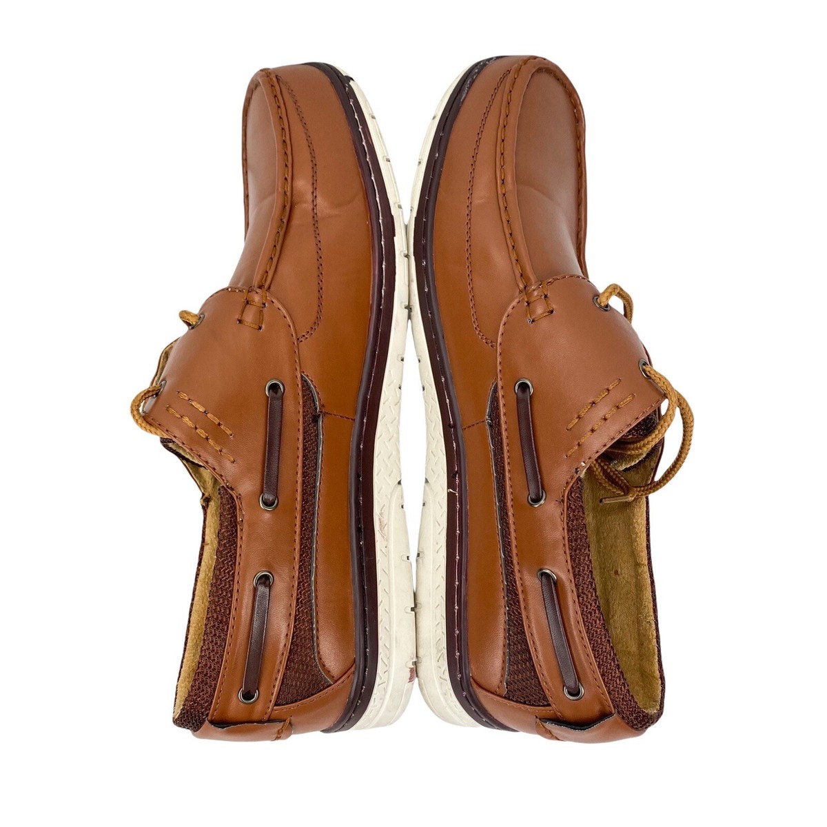 Saminto Laurenzini Brown Tan Boat Shoe Loafers Men display picture 3