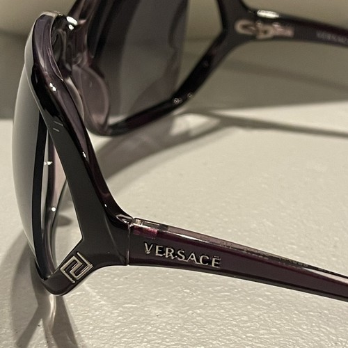 VTG Versace 4114 Burgundy Square Oversized Women Sunglasses Era 2000’s Y2K - Picture 8 of 18