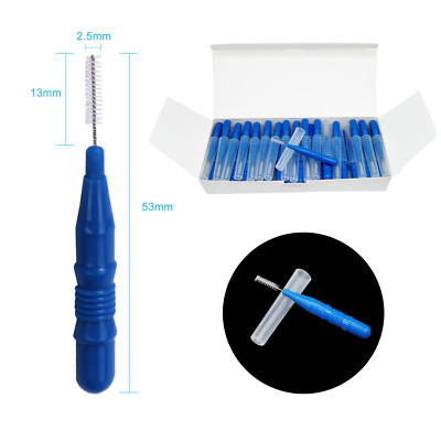50Pcs Dental Orthodontic Oral Floss Interdental Brush Toothpick Teeth Cleaning