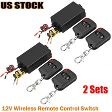 Car Universal 12V 315MHZ ON-OFF Wireless Remote Control Switch Relay Receiver 2X