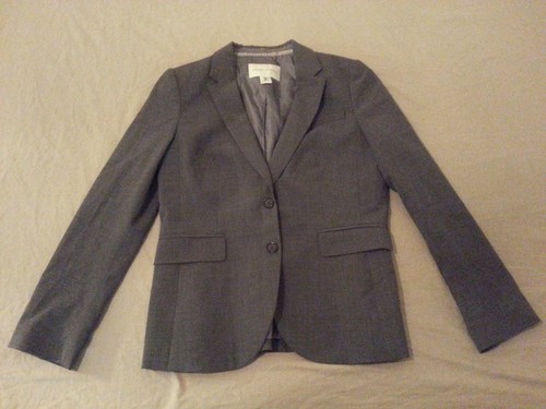 Para mujer Chaqueta Blazer de lana Banana Republic 8P Petite Gris Gris |  eBay