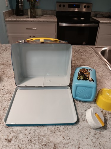 1982 Mr Merlin Lunch Box & Thermos * Vintage * Lunchbox kit pail tin - 第 3/5 張圖片