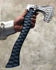 CUSTOM HANDMADE CARBON STEEL VIKING HATCHET HUNTING TACTICAL TOMAHAWK AXE