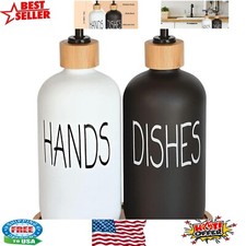 Elegant Glass Soap Dispenser Set with Bamboo Tray - Modern Bath  Kitchen Style