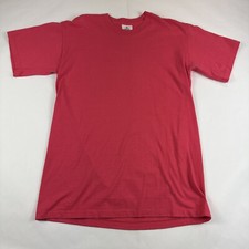 Vtg Lee Heavyweight Cotton Mens Sz M Made in USA Pink Single Stitch Y2K 90s READ