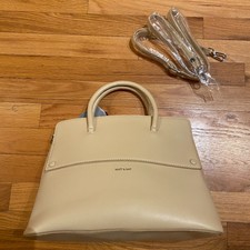 Nwt Matt And Nat Silva Appleskin Beige Studio 901 Crossbody Handbag Msrp $285
