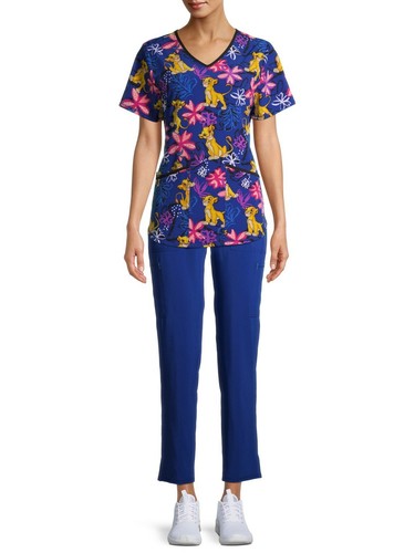 Scrubstar Women's Disney Lion King V-Neck Print Scrub Top NWT! Free Ship! - Picture 5 of 6