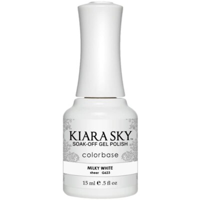 Kiara Sky Soak Off Gel Polish Milky White G623 New American White 2022