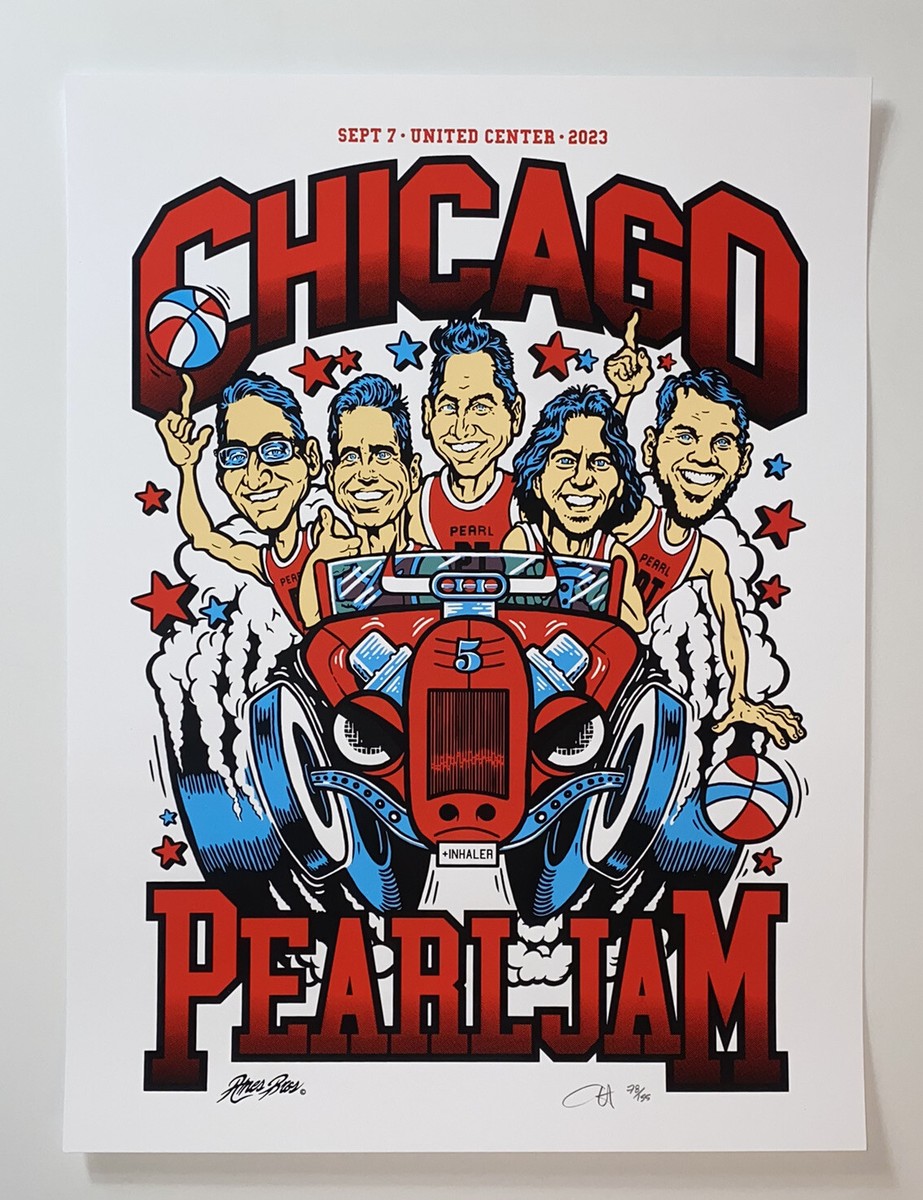 Pearl Jam Poster Print AP United Center Chicago 9/7/23 N2 Ames