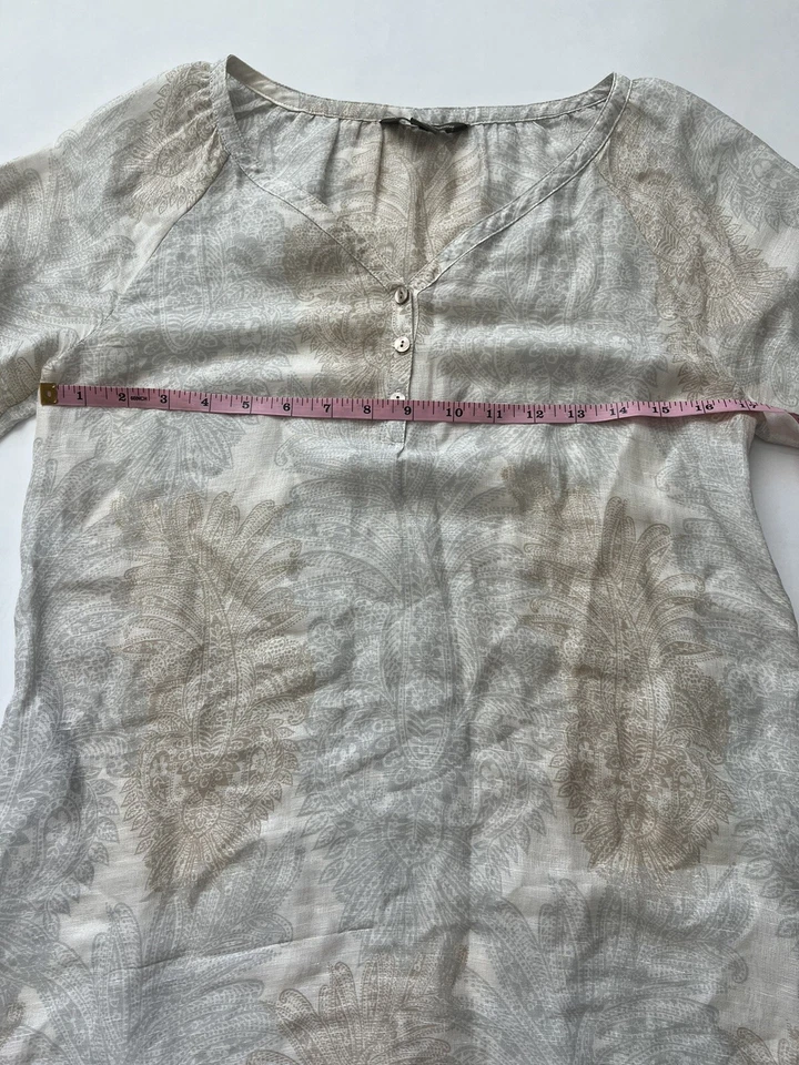 Blusa túnica Tommy Bahama para mujer Coastline top seda lino cachemira ligera Foto 2 de 4