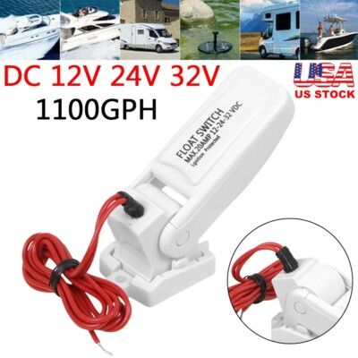 DC 12V 24V 32V Automatic Boat Bilge Pump Float Switch Bilge Switches Flow Sensor
