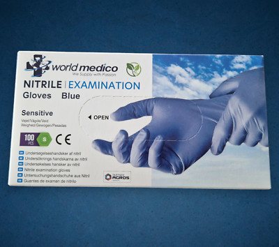 Nitril Handschuhe in blau Gr. S Einweghandschuhe Arbeitshandschuhe  EN455