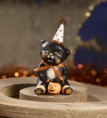 Figurine Halloween chat noir bottines Bethany Lowe Party MA1066 - Photo 1/2