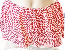 Victoria's Secret Rare Vintage M Satin Red Lips pajama Shorts Tap Pants Panty