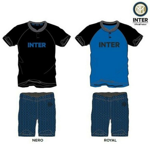 Pigiama Felpato Inter Ufficiale Bambino - Nero, Taglia 10 Anni, 100% Cotone, Con Zip E Tasca - 7