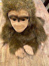 Vintage Hosung Chimpanzee Monkey Puppet W/ Squeaker