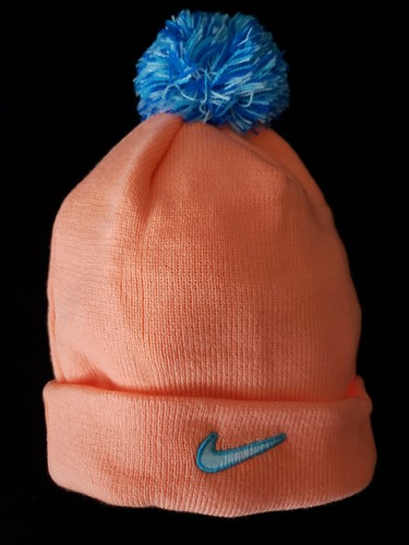 Peach Pom Pom Beanie Hat Size 