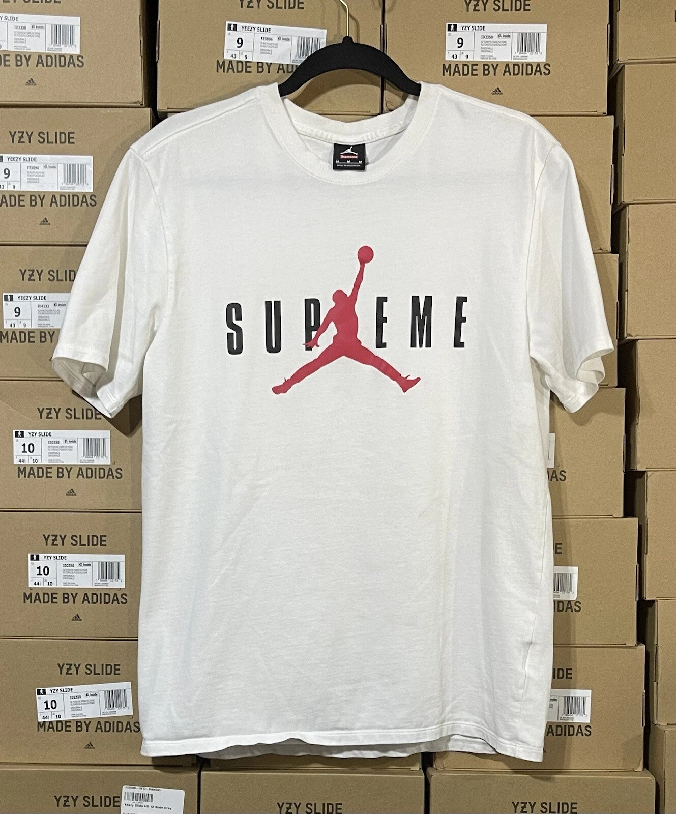 Tee shirt blanc Air Jordan x Supreme FW15 taille Medium