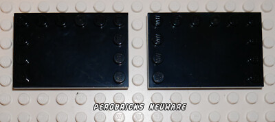 Lego Basic Technik Technic 2 Platten schwarz 6x4 #6180 NEUWARE