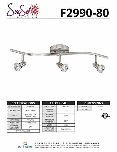 Luz de pista de níquel satinado brillante Luminance F2990-80-LED 3 Foto 2 de 2