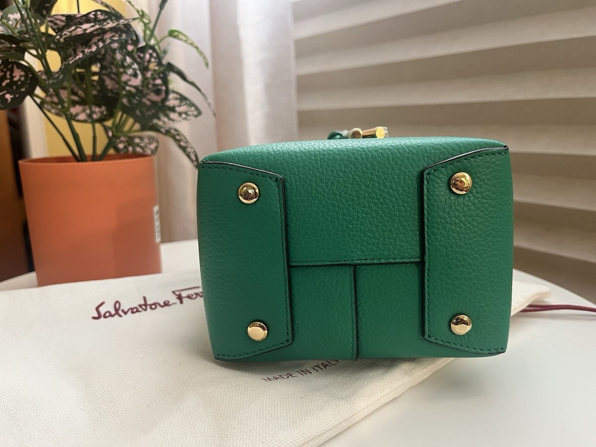 New Salvatore Ferragamo Gancini Mini bucket bag | eBay