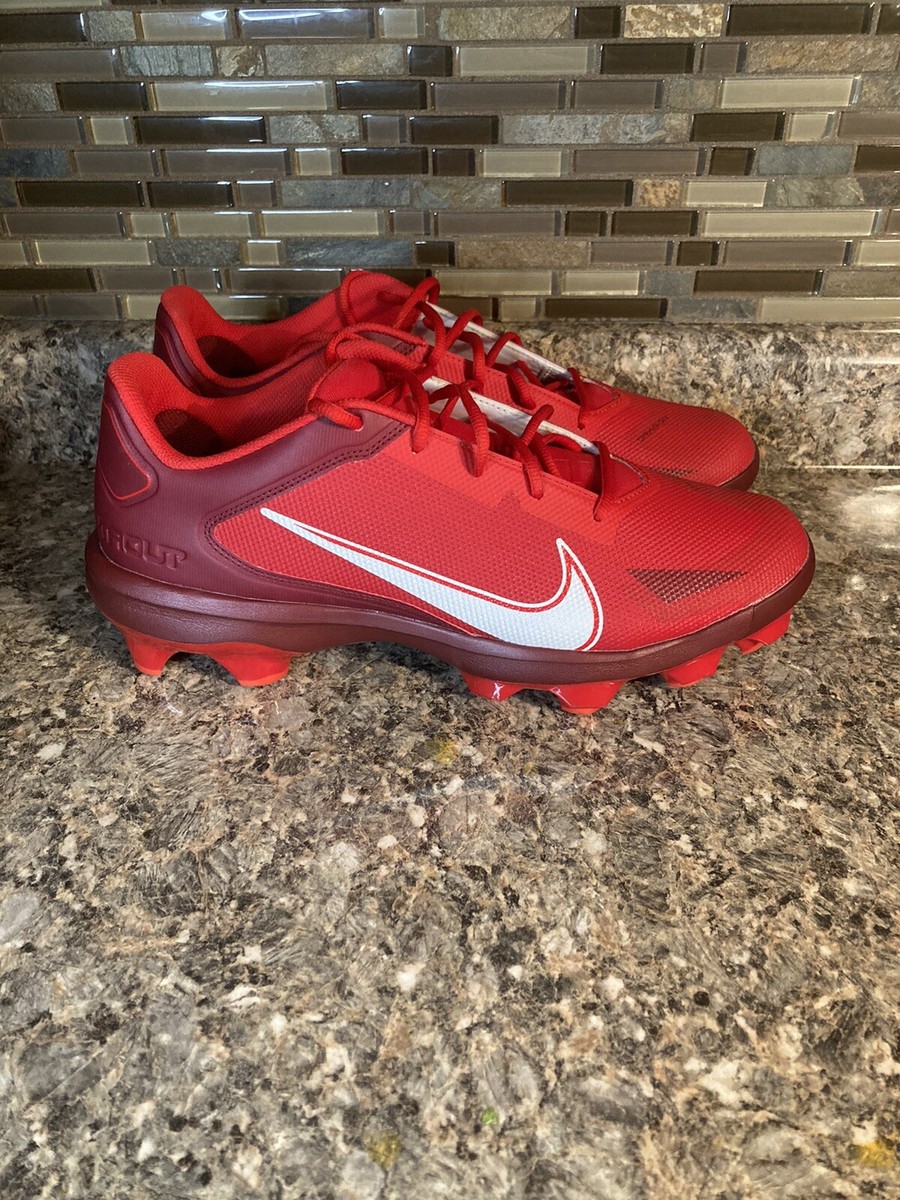Nike Air Mike Trout Men's Baseball Cleats Red White Shoes Size 13