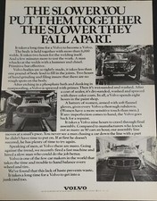 Volvo Vintage Magazine Ad Picture Advertisement Assembly Line Display Wall Art